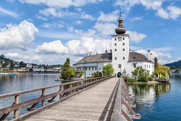 Schloss Ort na Jezioro Traun Austria — Zdjęcie stockowe