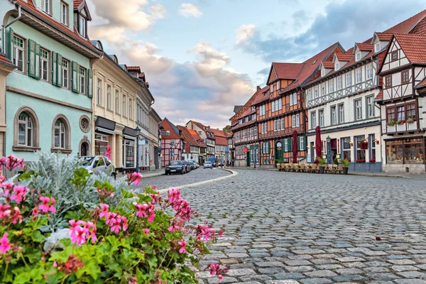 Traditionelle deutsche Häuser in Quedlinburg — Stockfoto