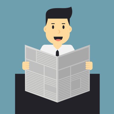 adam, işadamı gazete okuma