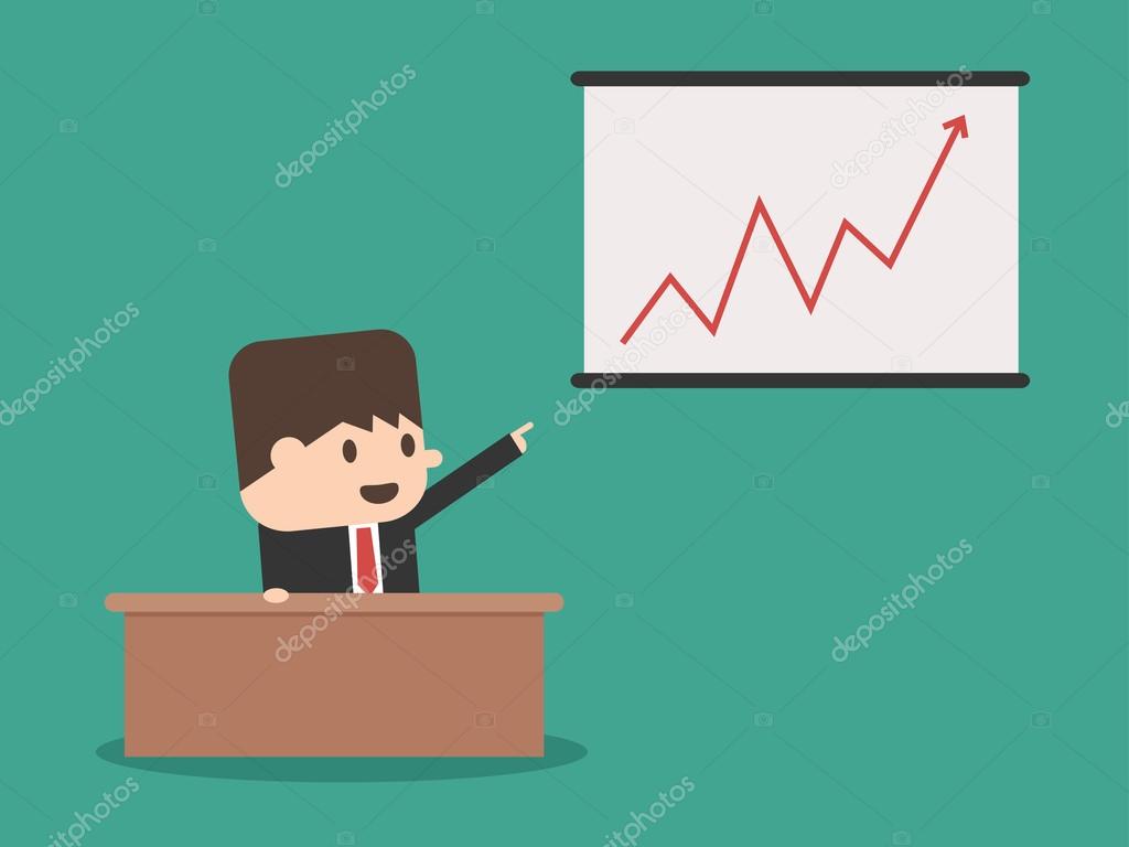 businessman with graph