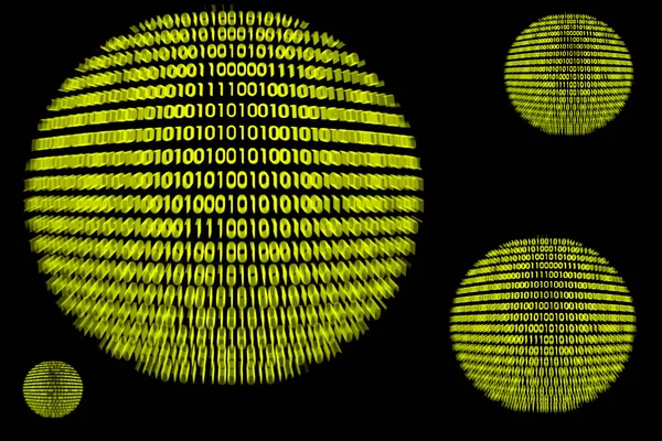 Компьютерный вирус с бинарным кодом — стоковое фото