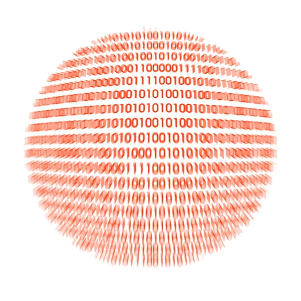 Detalle de un virus informático de código binario — Foto de Stock