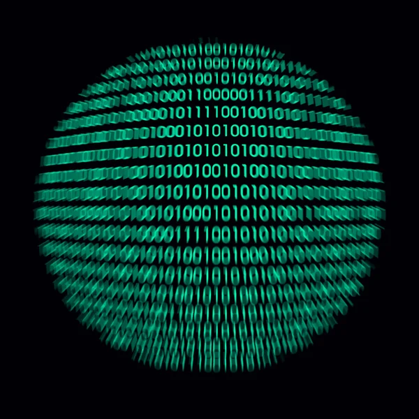 Detalhe de um vírus de computador de código binário — Fotografia de Stock