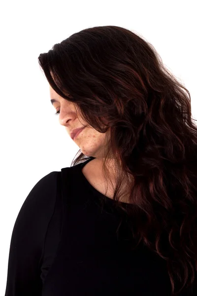 Portrait of a lady with black shirt — Stock Photo, Image