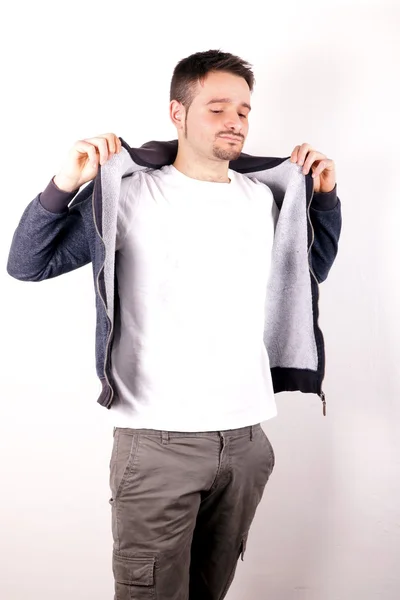 Jongen met een fleece — Stockfoto