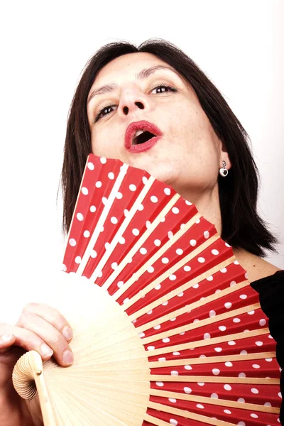 Red fan — Stock Photo, Image