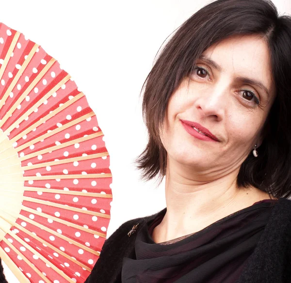 Red fan — Stock Photo, Image