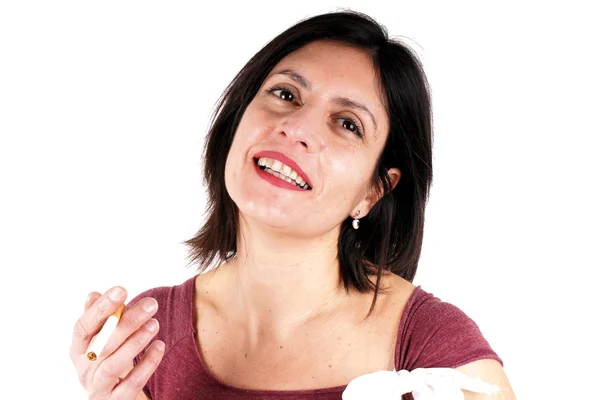 Smoking lady — Stock Photo, Image