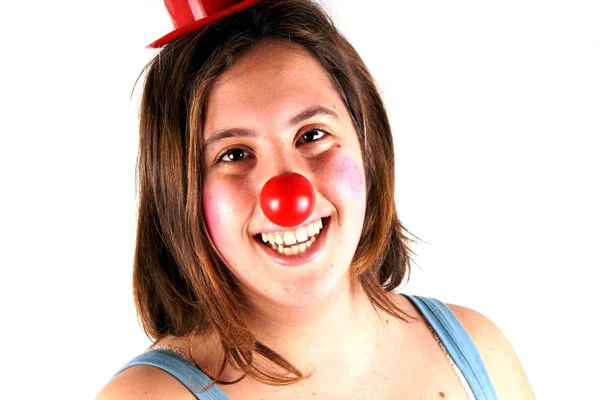 Clown meisje — Stockfoto