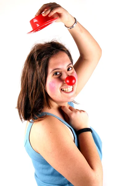 Clown meisje — Stockfoto