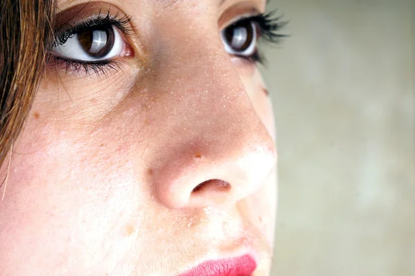 Ragazza faccia da vicino — Foto Stock