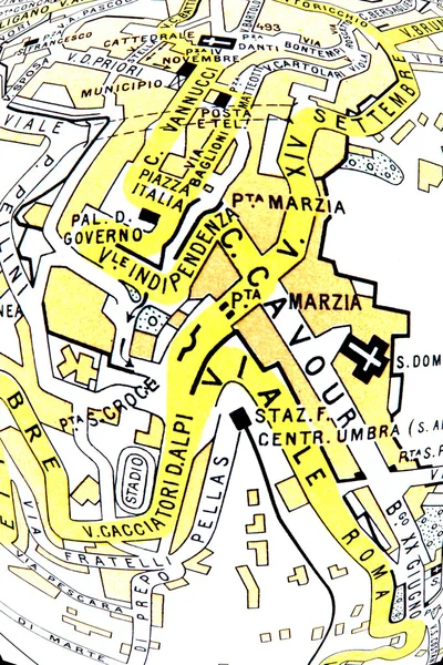 Mapa města — Stock fotografie