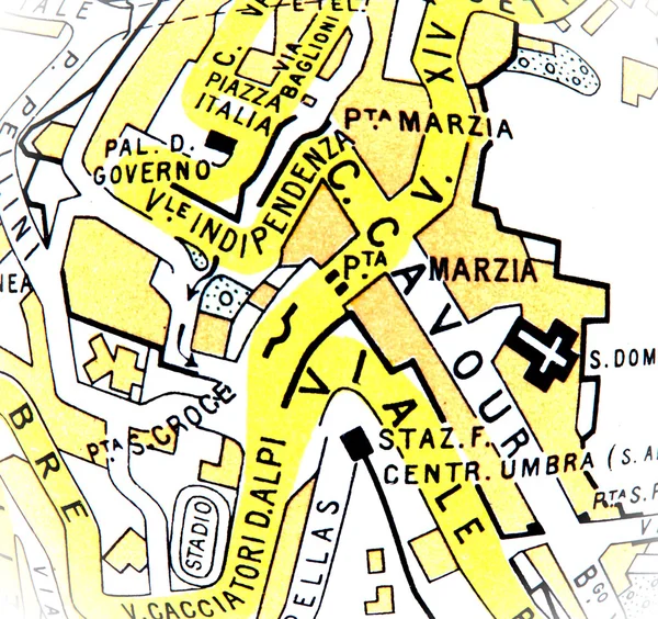 Mapa města — Stock fotografie