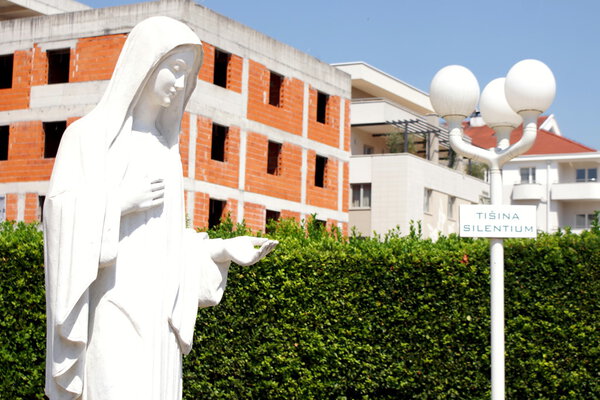 The statue of the Virgin Mary in Medjugorje