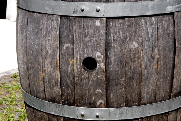 Close up of a wooden barrel — Stock Photo, Image