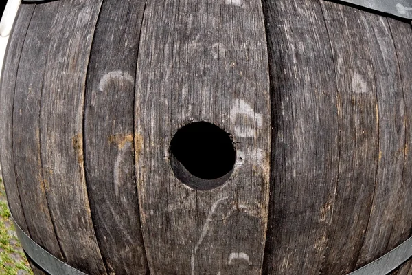 Close up of a wooden barrel — Stock Photo, Image