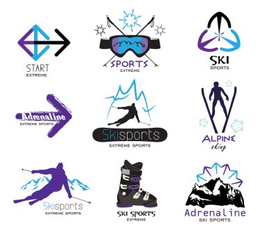 Kayak sporu logo simgesi şablonu
