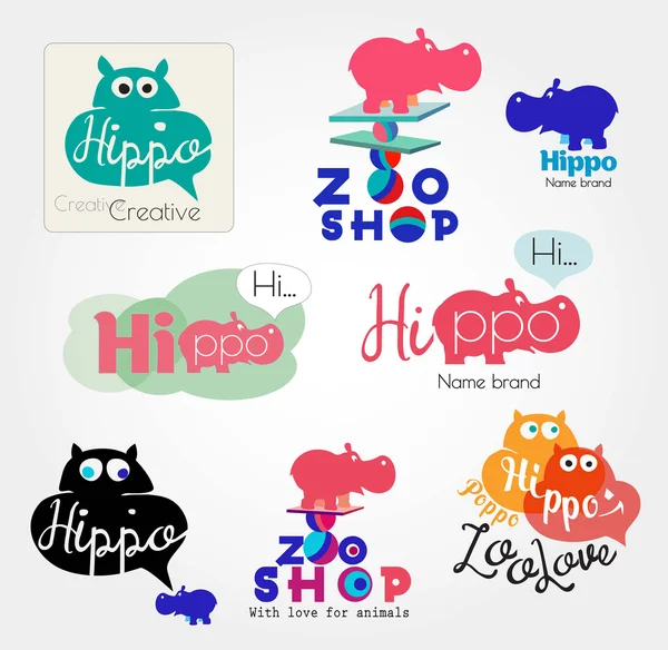 Zoo hand made icons — Stockvector