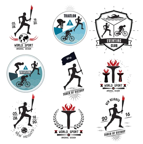 Set van sport logo 's Rechtenvrije Stockvectors