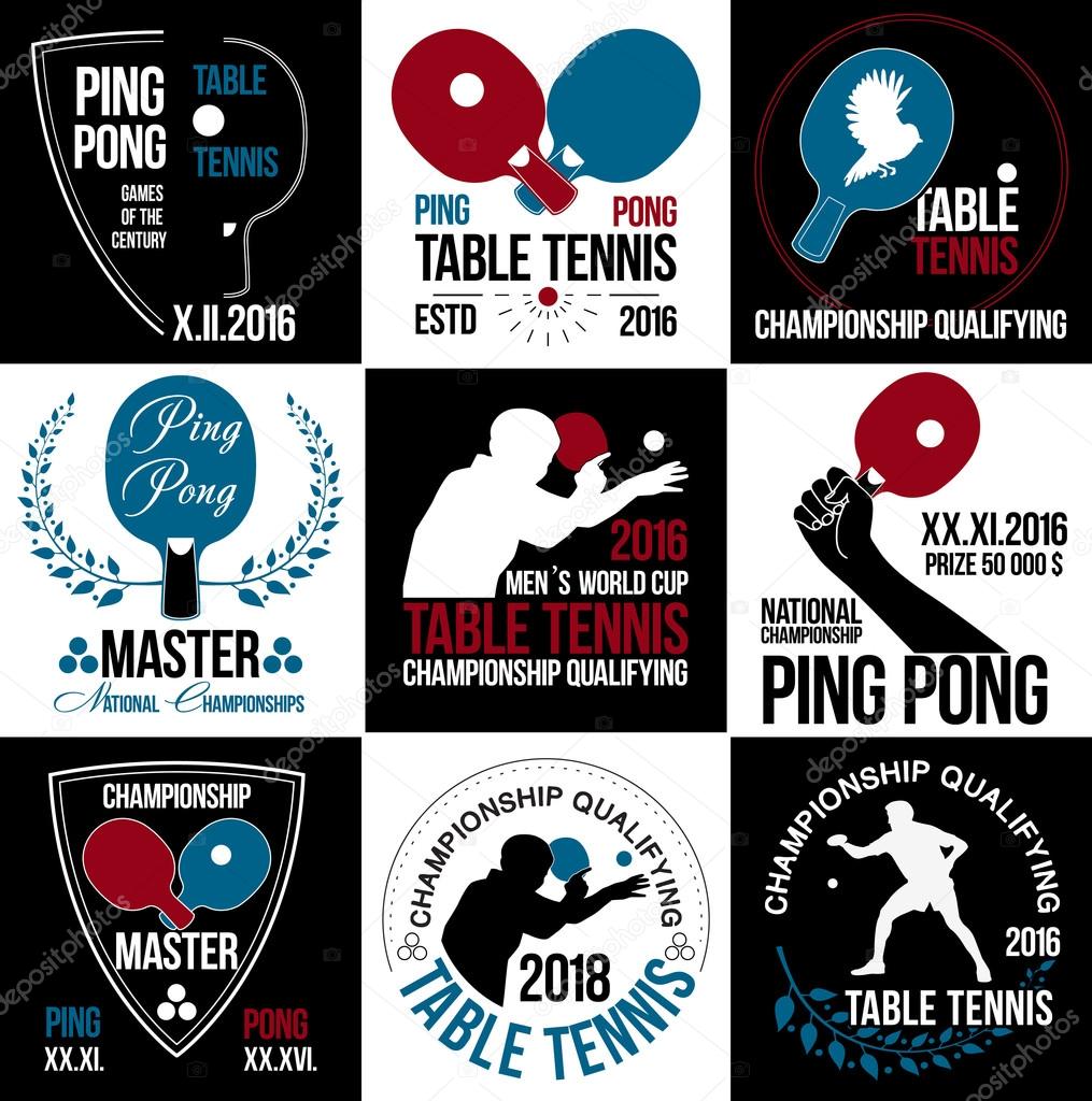 Table Tennis Logo Set Stock Vector Image By ©yanakalinina22 107774564