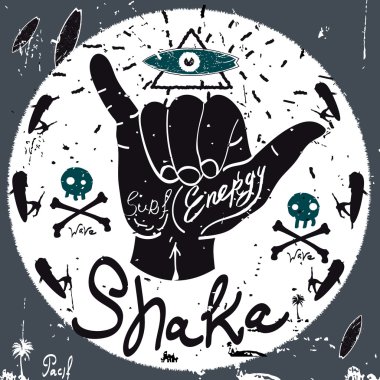 Vintage etiket, Shaka stili.