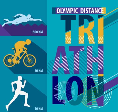 Poster stil triatlon