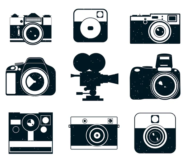 Set of camera icons — Stock Vector