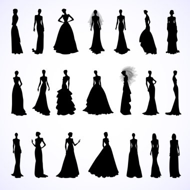 Download Set Of Wedding Dresses Free Vector Eps Cdr Ai Svg Vector Illustration Graphic Art