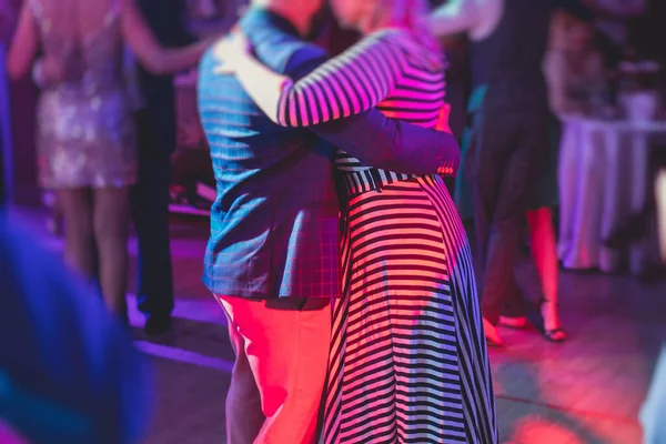 Couples Dancing Traditional Latin Argentinian Dance Milonga Ballroom Hall Tango — 스톡 사진