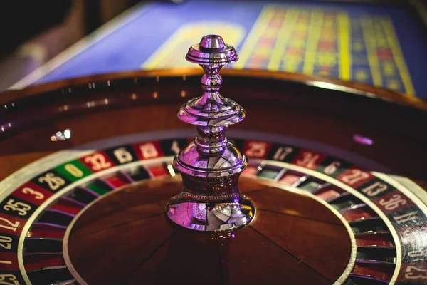 Ein Lebendiges Bild Aus Nächster Nähe Von Buntem Casino Tisch — Stockfoto