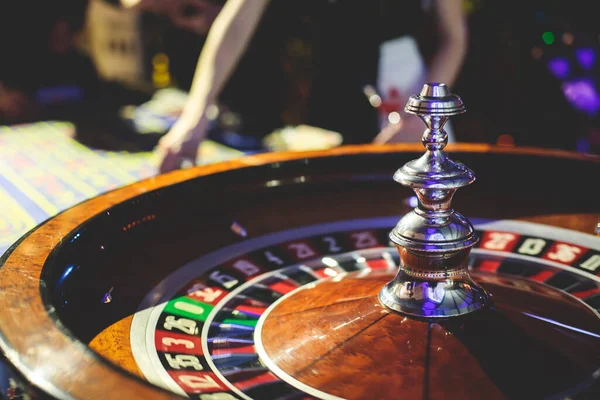 Ein Lebendiges Bild Aus Nächster Nähe Von Buntem Casino Tisch — Stockfoto