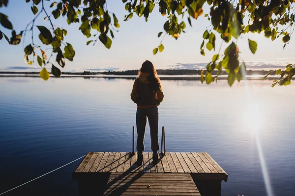 Utsikt Över Kem Älv Kemijoki Liedakkala Keminmaa Kommun Lappland Nordvästra — Stockfoto