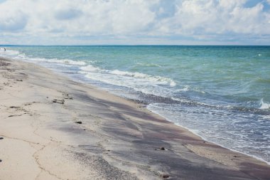 Curonian salyası, Kurshskaya Kosa Ulusal Parkı, Curonian Gölü ve Baltık Denizi, Kaliningrad Oblastı, Rusya ve Klaipeda İlçesi, Litvanya Yazı,