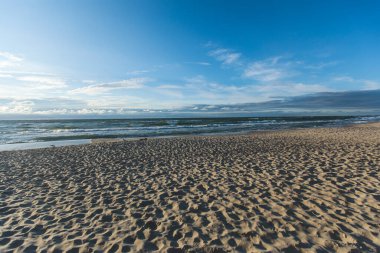 Curonian salyası, Kurshskaya Kosa Ulusal Parkı, Curonian Gölü ve Baltık Denizi, Kaliningrad Oblastı, Rusya ve Klaipeda İlçesi, Litvanya Yazı,
