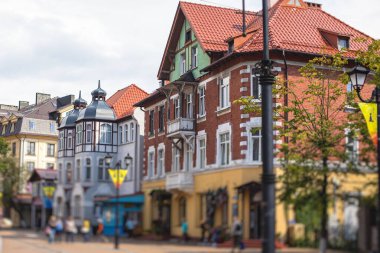 Zelenogradsk, eski Cranz, sahil beldesi, Zelenogradsky Bölgesi, Kaliningrad Oblastı, Rusya, Sambiya kıyı şeridi, Baltık Denizi 'ne yakın.