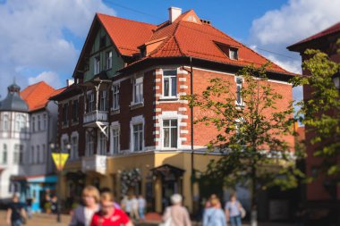 Zelenogradsk, eski Cranz, sahil beldesi, Zelenogradsky Bölgesi, Kaliningrad Oblastı, Rusya, Sambiya kıyı şeridi, Baltık Denizi 'ne yakın.