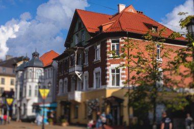 Zelenogradsk, eski Cranz, sahil beldesi, Zelenogradsky Bölgesi, Kaliningrad Oblastı, Rusya, Sambiya kıyı şeridi, Baltık Denizi 'ne yakın.