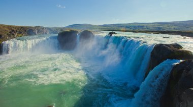 İzlanda goddafoss gullfoss skogafoss skogarfoss dettifoss seljalandsfoss İzlanda şelale manzaralı güzel canlı panorama resim