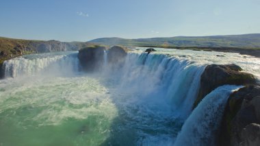 İzlanda goddafoss gullfoss skogafoss skogarfoss dettifoss seljalandsfoss İzlanda şelale manzaralı güzel canlı panorama resim