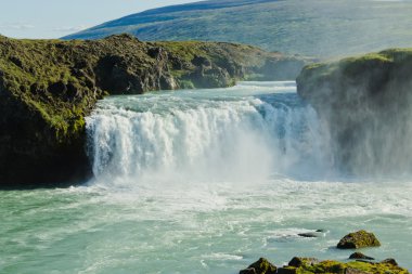 İzlanda goddafoss gullfoss skogafoss skogarfoss dettifoss seljalandsfoss İzlanda şelale manzaralı güzel canlı panorama resim