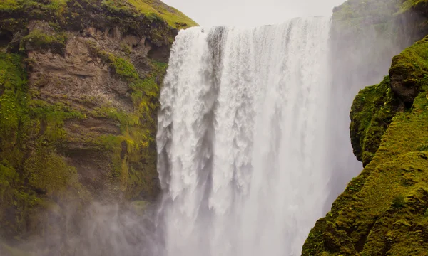 Gyönyörű élénk Panoráma kép-Izlandi vízesés az Izlandi goddafoss gullfoss skogafoss skogarfoss dettifoss seljalandsfoss kilátással — Stock Fotó