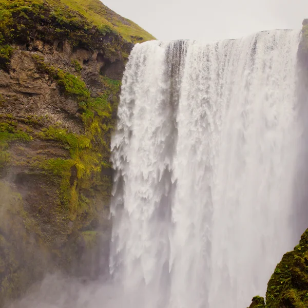 アイスランド アイスランド goddafoss グトルフォス スコウガ滝クヴォルスヴォールル dettifoss セリャラントスフォスの滝を望む美しい活気のあるパノラマ画像 — ストック写真