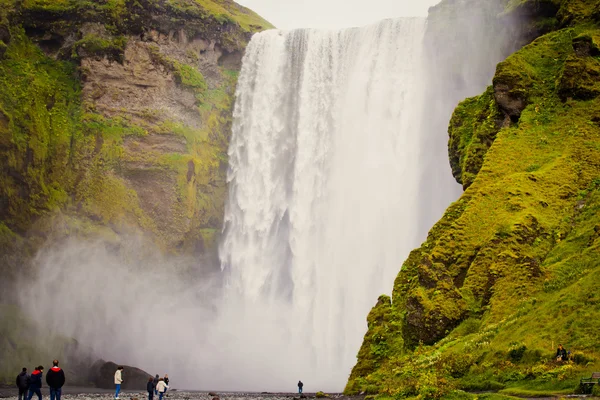 Vackra levande panorama bild med utsikt på isländska vattenfall i Island goddafoss gullfoss skogafoss skogarfoss dettifoss seljalandsfoss — Stockfoto