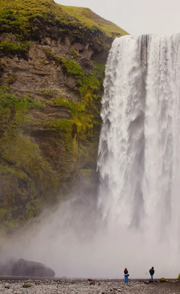 Belle image de panorama dynamique avec une vue sur la cascade de glace en iceland goddafoss gullfoss skogafoss skogarfoss dettifoss seljalandsfoss — Photo