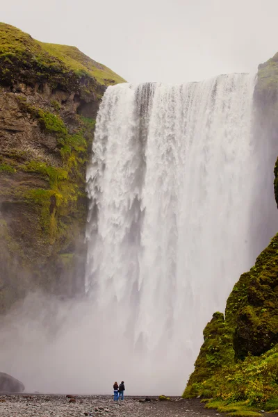 Belle image de panorama dynamique avec une vue sur la cascade de glace en iceland goddafoss gullfoss skogafoss skogarfoss dettifoss seljalandsfoss — Photo