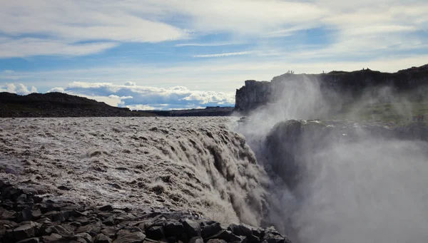 İzlanda goddafoss gullfoss skogafoss skogarfoss dettifoss seljalandsfoss İzlanda şelale manzaralı güzel canlı panorama resim — Stok fotoğraf