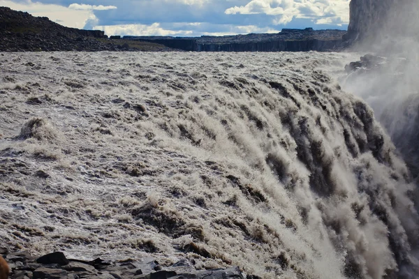 Gyönyörű élénk Panoráma kép-Izlandi vízesés az Izlandi goddafoss gullfoss skogafoss skogarfoss dettifoss seljalandsfoss kilátással — Stock Fotó