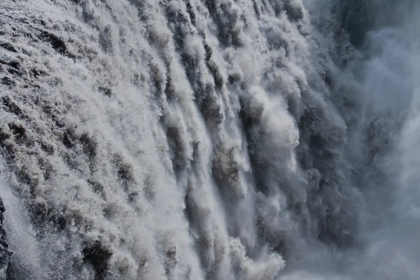 Indah gambar panorama bersemangat dengan pemandangan di air terjun es di tanah es goddafoss gullfoss skogafoss skogarfoss dettifoss seljalandsfoss — Stok Foto