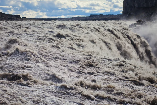 Vackra levande panorama bild med utsikt på isländska vattenfall i Island goddafoss gullfoss skogafoss skogarfoss dettifoss seljalandsfoss — Stockfoto