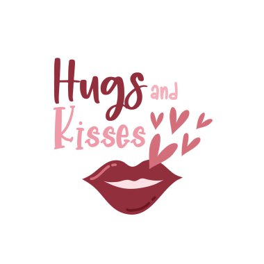 Beyaz arka planda izole edilmiş aşk hakkında romantik cümleler yazan Sevgililer Günü kartı. Vektör İllüstrasyonu - Vektör